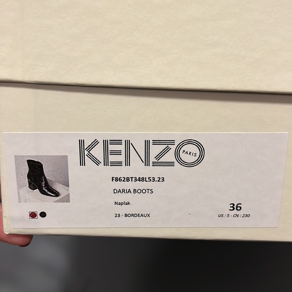 BNIB Kenzo “Daria” bootie in Bordeaux colour. - Picture 5 of 5